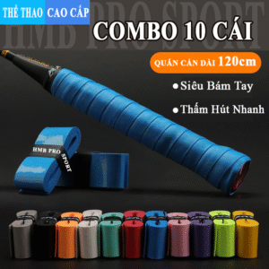 Quấn Cán Vợt Cầu Lông, Pickleball  Cao Cấp  – Thấm Mồ Hôi, Chống Trượt, Êm Tay – Băng Quấn Vợt Cầu Lông Giá Rẻ - Combo 10 cái Túi ZIP tiện lợi